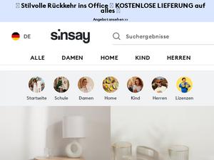 Sinsay.com Gutscheine & Cashback im Oktober 2024